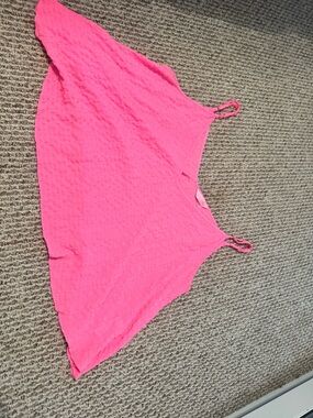 Lilly Pulitzer Neon Pink Textured Spaghetti-Strap Tank